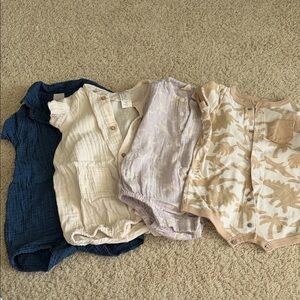 GAP Baby Romper in Denim Blue